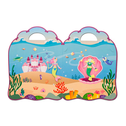 Skumklistremerker, gjenbrukbare - havfrue