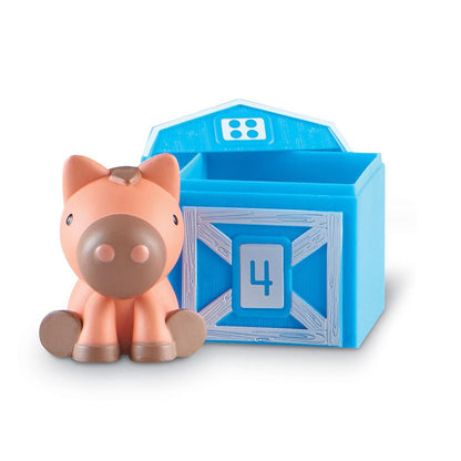 Lær om tall og farger - Aktivitetssett med bondegårdsdyr