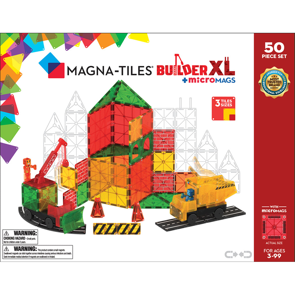Magna-Tiles Byggepladesæt XL, Magnetisk byggesett med 50 deler