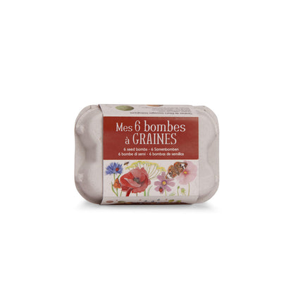 Moulin Roty, Sett med 6 frøkuler - Ville blomster