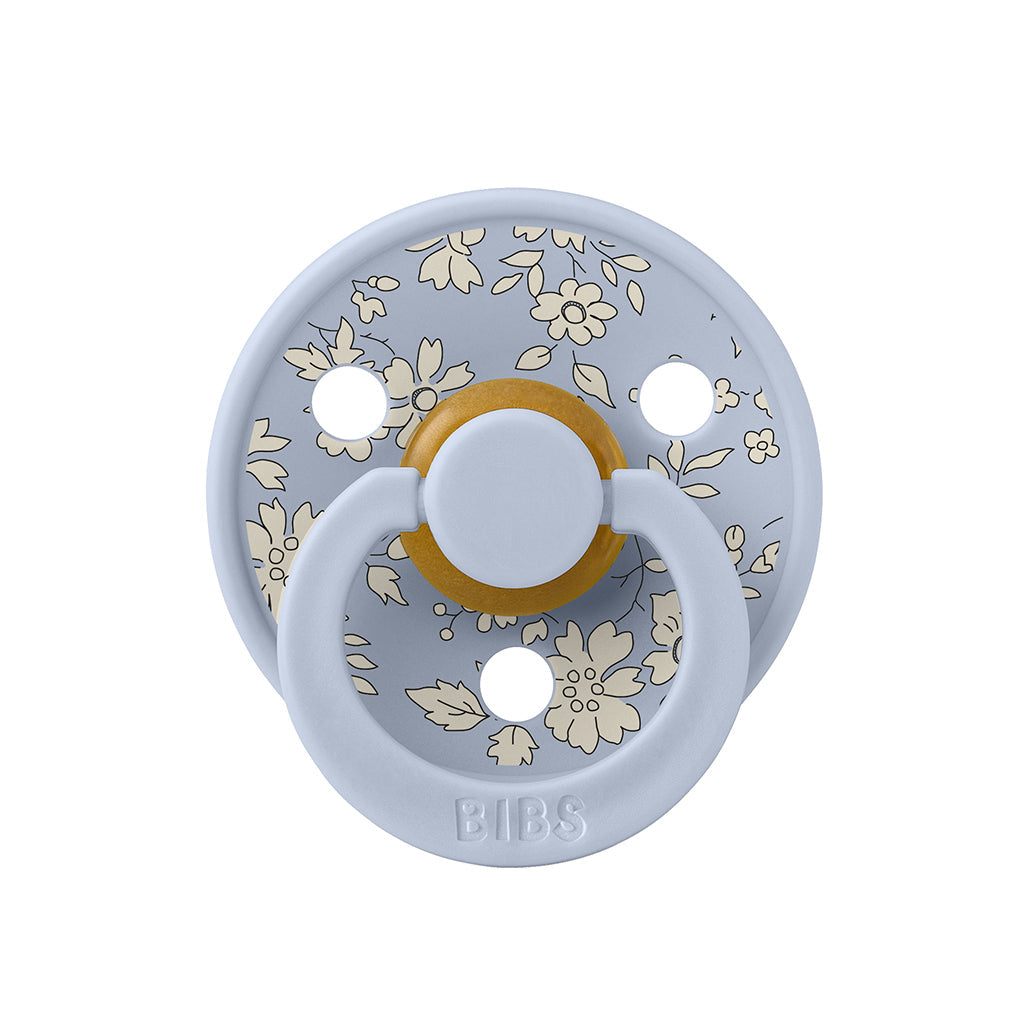 Bibs Liberty, 2-pk Colour, smokker i naturgummi, str. 2 - Capel - Dusty Blue Mix