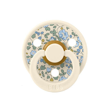 Bibs Liberty, 2-ak Colour, smokker i naturgummi, str. 2 - Eloise - Dusty Blue Mix