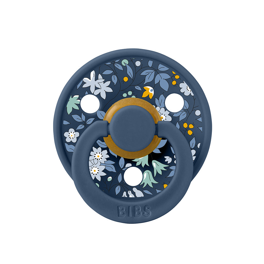 Bibs Liberty, 2-pk Colour, smokker i naturgummi, str. 2 - Chamomile Lawn - Baby Blue Mix