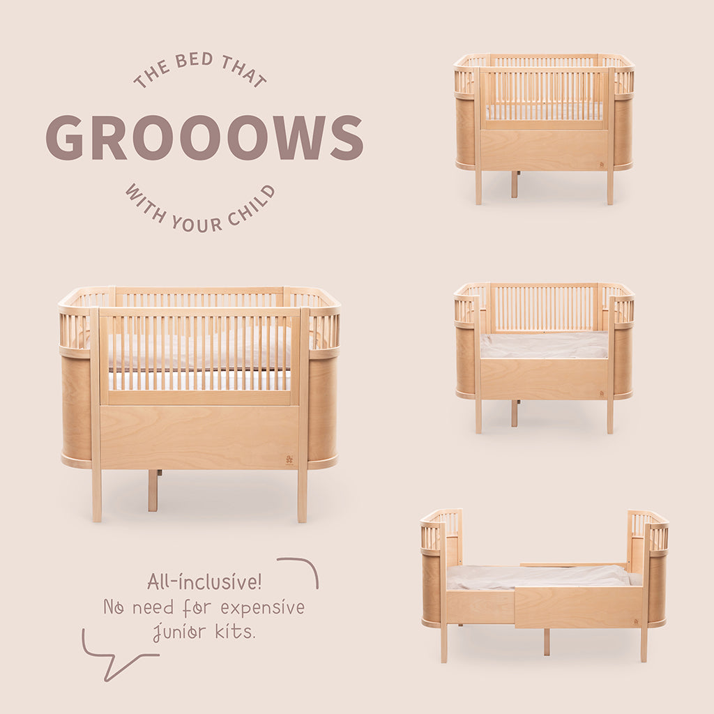 Sebra seng, baby og Jr. - Wooden Edition