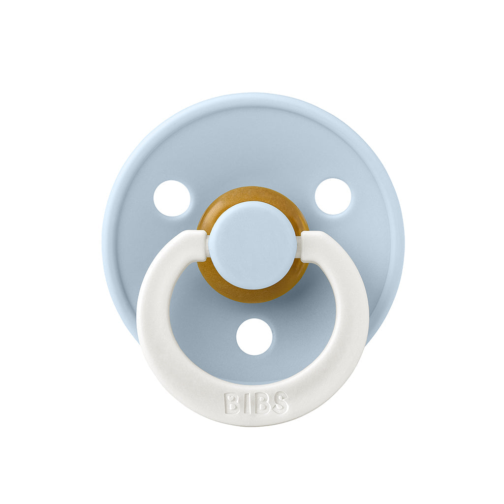 Bibs smokk i naturgummi, str. 2 - Baby Blue GLOW