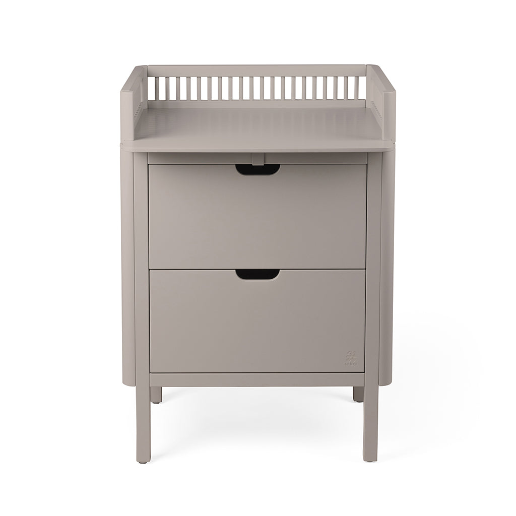 Sebra stellebord i tre, 2-i-1 design med skuffer - Jetty beige