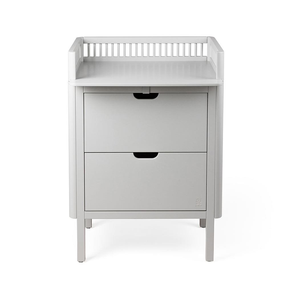 Sebra stellebord i tre, 2-i-1 design m. skuffer - Stone