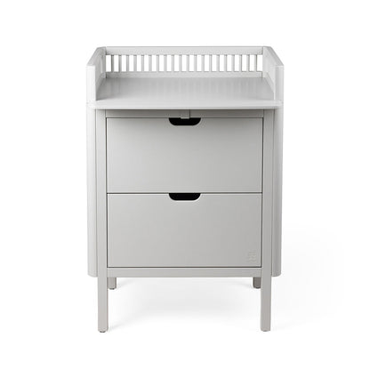 Sebra stellebord i tre, 2-i-1 design m. skuffer - Stone