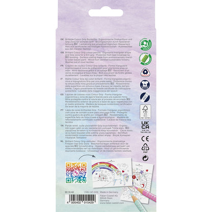 Faber-Castell, 10 +3 Grip Unicorn fargeblyanter, Sparkle