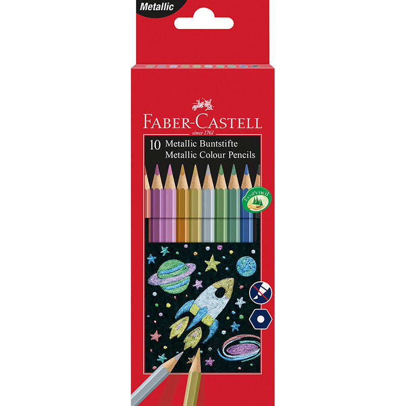 Faber-Castell, Fargeblyanter metallic - 10 stk.