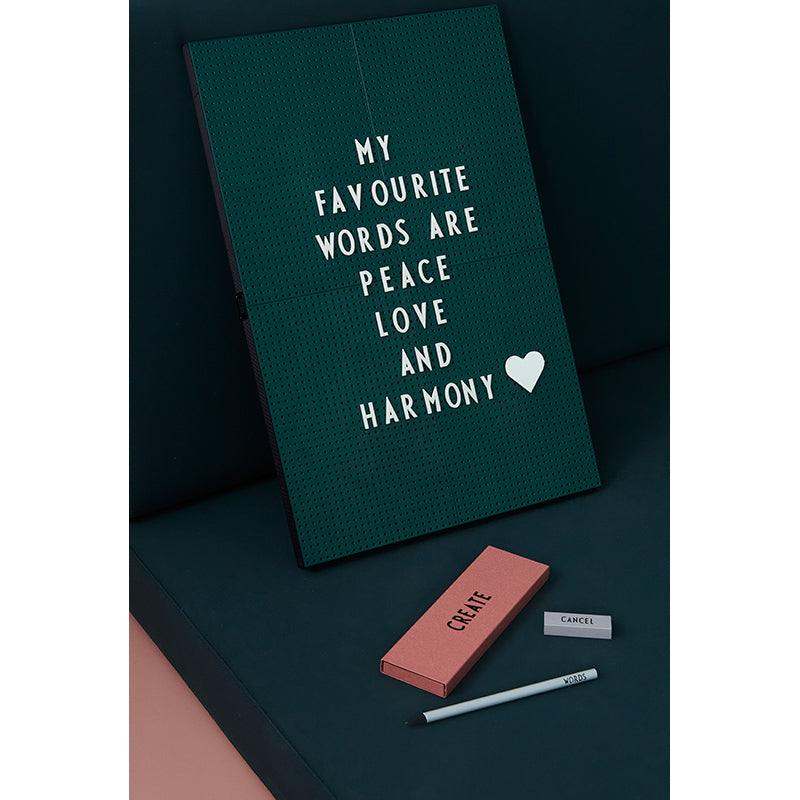 Design Letters, Kontorikoner til Message Board - white