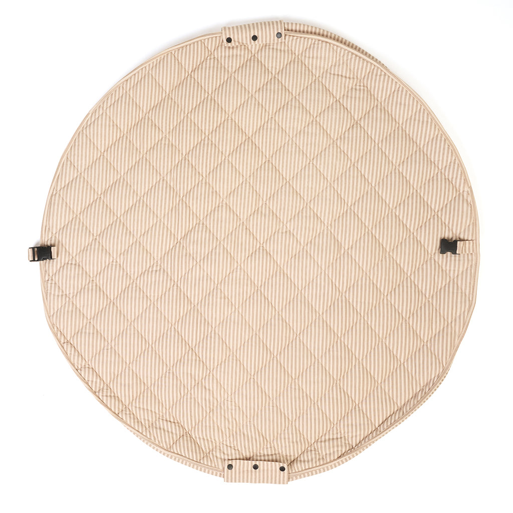 Play&amp;Go To-i-én babytæppe, økologisk - Stripes brown