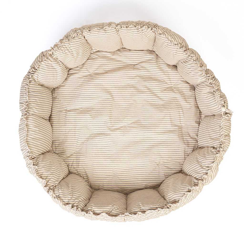 Play&amp;Go Bloom, Tre-i-én babytæppe, økologisk – Stripes blue