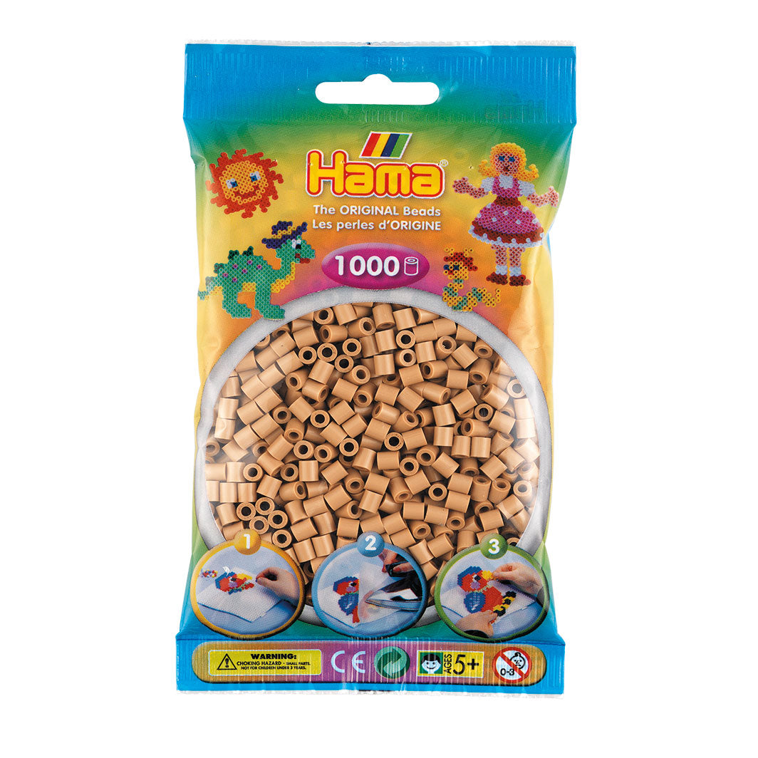 Hama Midi perler i pose, lys nougat - 1000 stk
