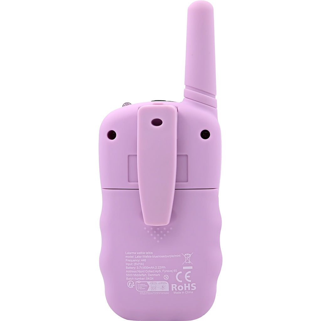 Lalarma walkie talkie for barn, purple