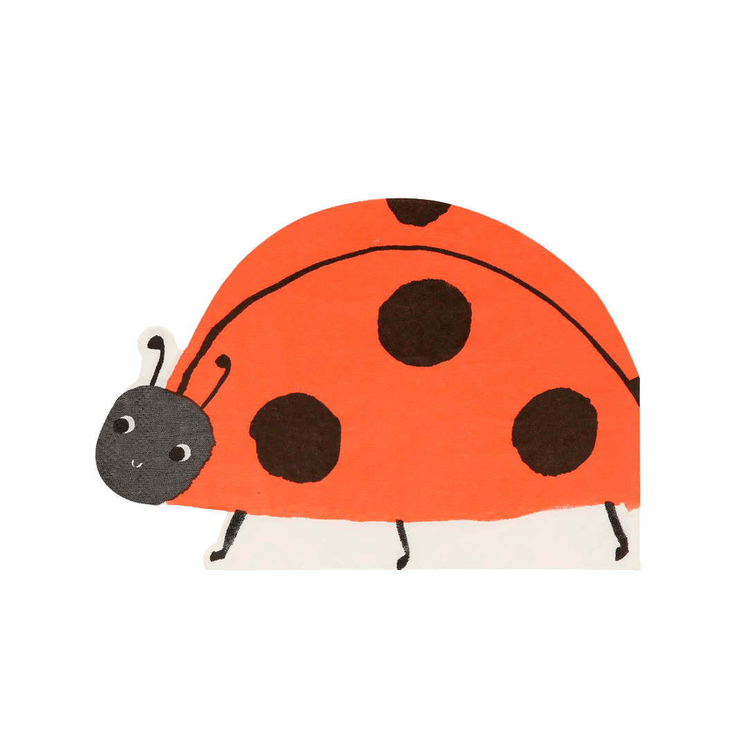 Meri Meri servietter str. S, Mariehøne - 20 stk.