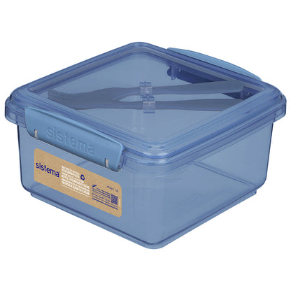 Sistema Lunch plus To Go madkasse, Mountain blue