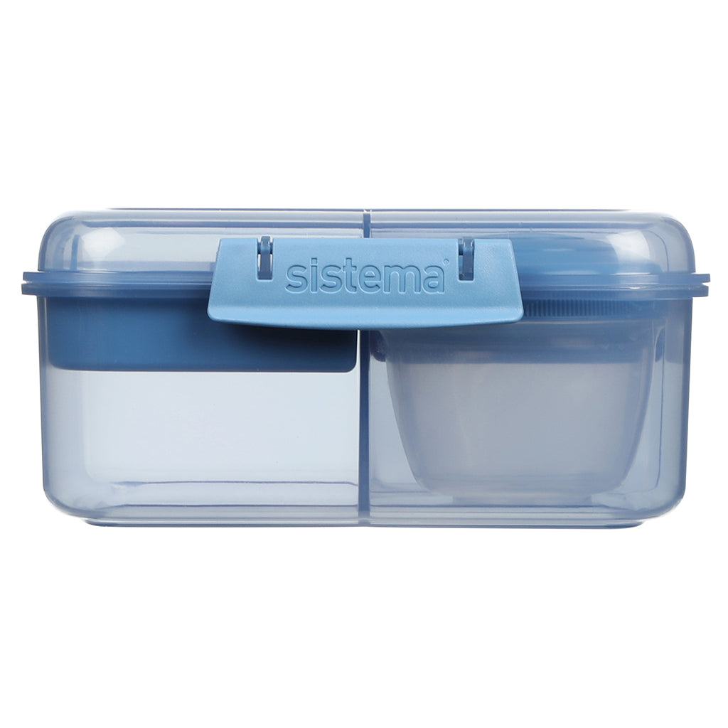 Sistema Bento Cube To Go, matboks med 5 rom og en beholder - Mountain blue
