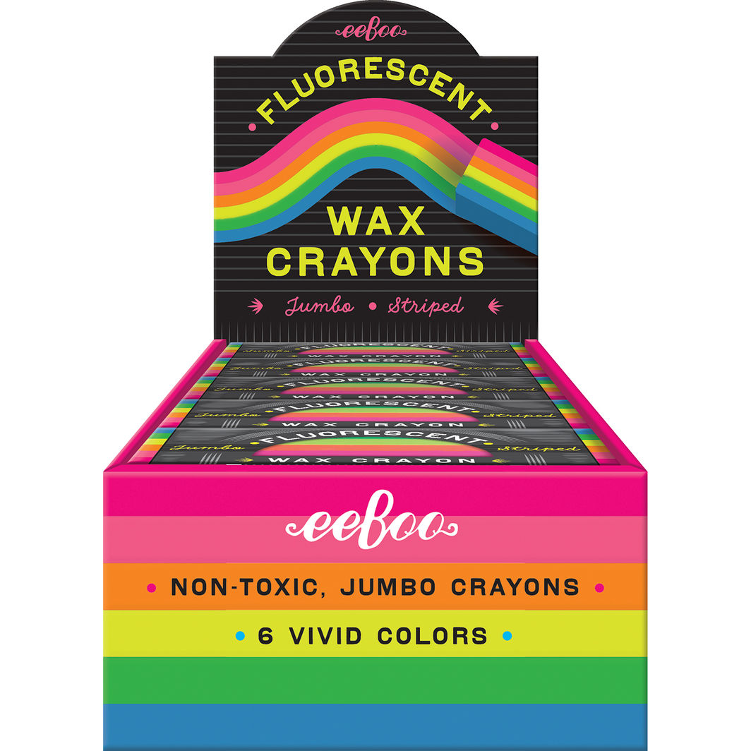 eeboo Jumbo farvekridt seks styk neon sæt