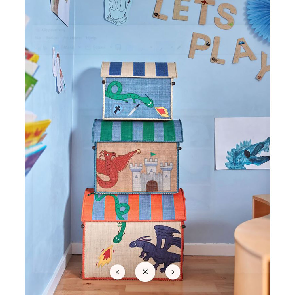 Rice kurvhus til oppbevaring, Drager