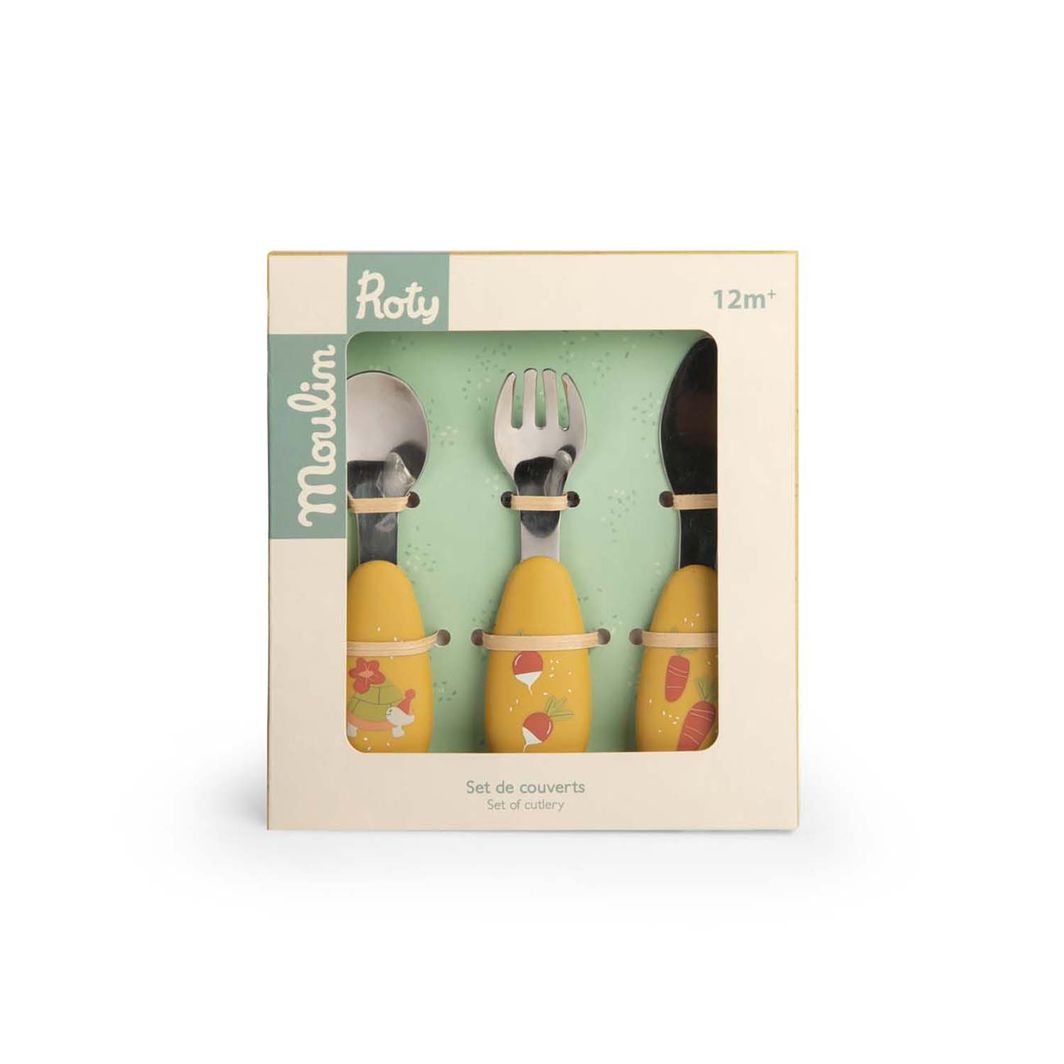 Moulin Roty Mitt første bestikksett, Trois petits lapins