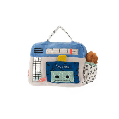 Moulin Roty Kosedyr med musikkmekanisme, Radio 22 cm - Puce &amp; Pilou