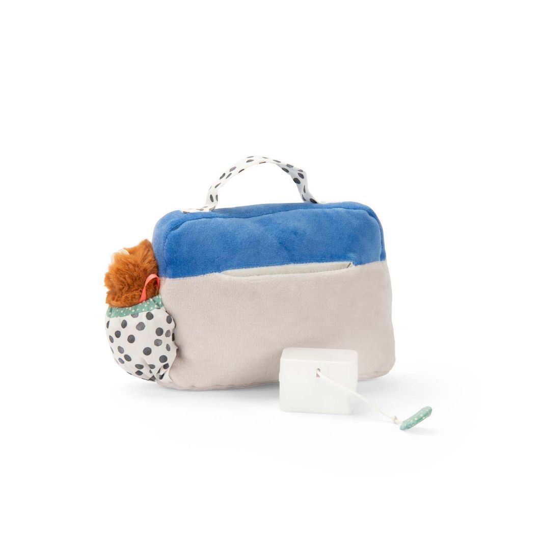 Moulin Roty Kosedyr med musikkmekanisme, Radio 22 cm - Puce &amp; Pilou