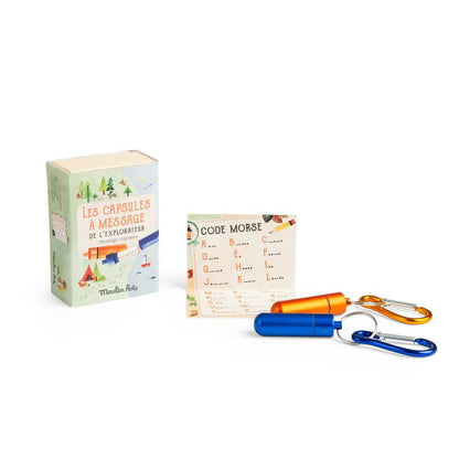 Moulin Roty, nøkkelring med kapsel til hemmelige beskjeder, 2 stk - Le Jardin du Moulin