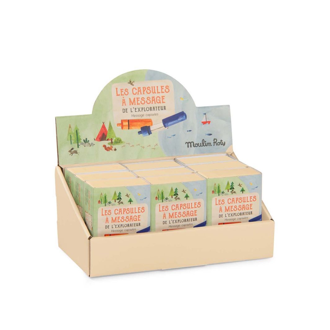 Moulin Roty, nøkkelring med kapsel til hemmelige beskjeder, 2 stk - Le Jardin du Moulin