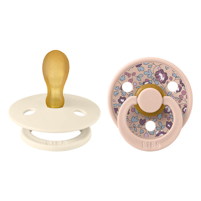 Bibs Liberty, 2-pk Colour Eloise, smokker i naturgummi, str. 2 - Blush Mix