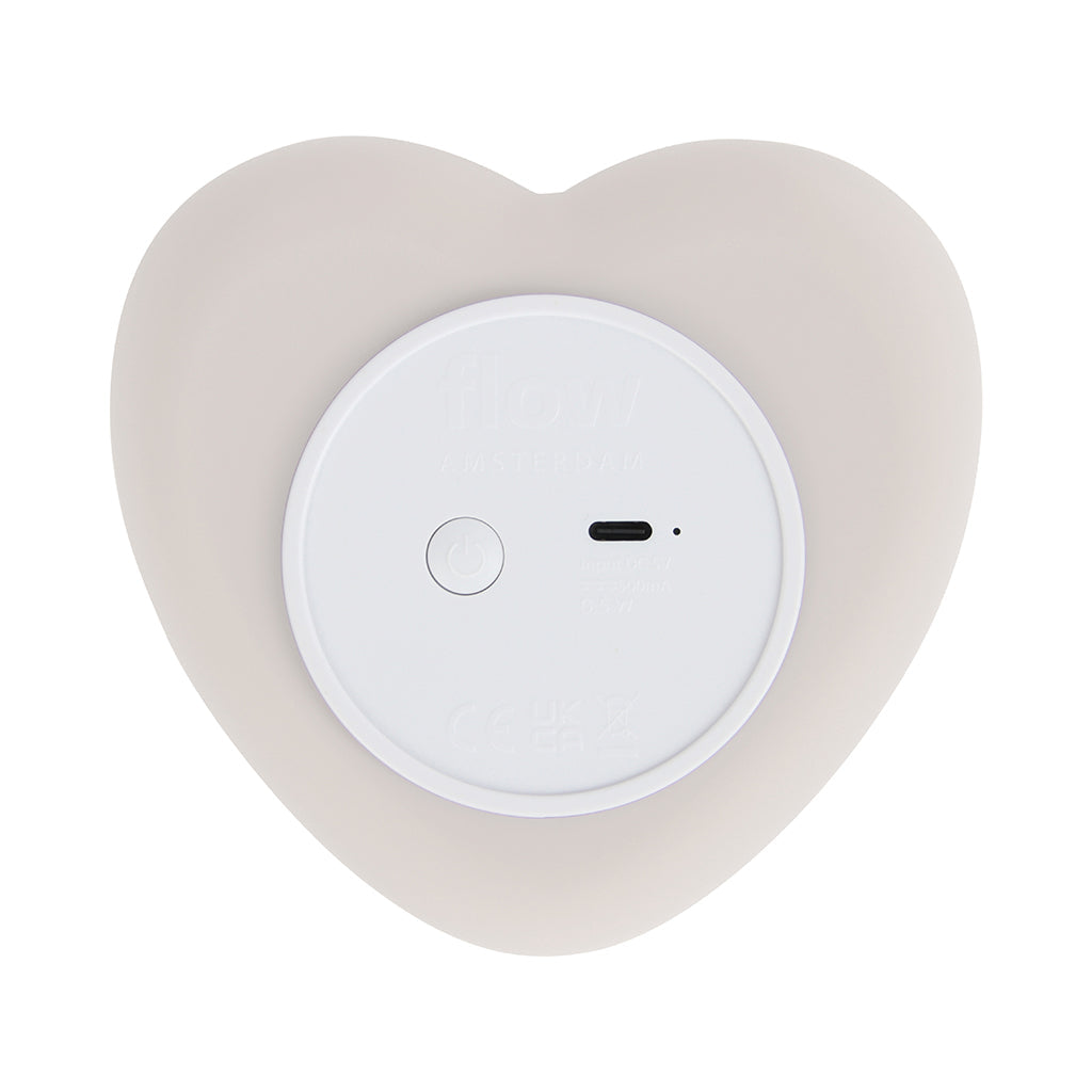 Flow Amsterdam Ruby hjerte nattlampe, varm grå