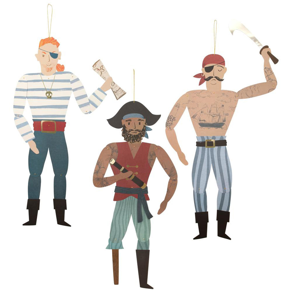 Meri Meri oppheng, pirat - 3 stk.