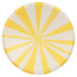 Meri Meri paptallerkener str. L, Yellow stripe - 8 stk.