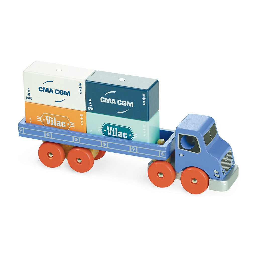 Vilac containerlastebil i tre - City