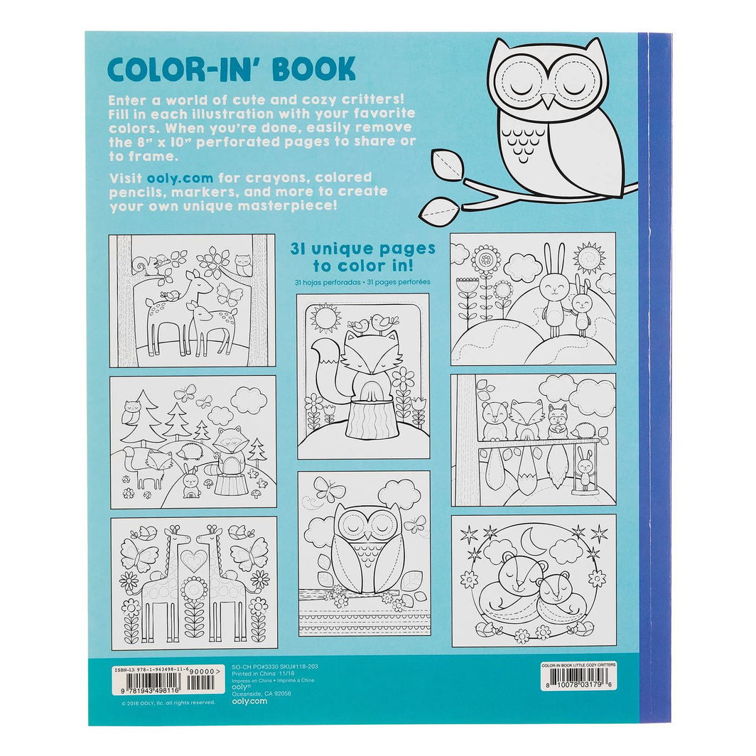 Ooly Fargebok, Little Cozy Critters - Vesener