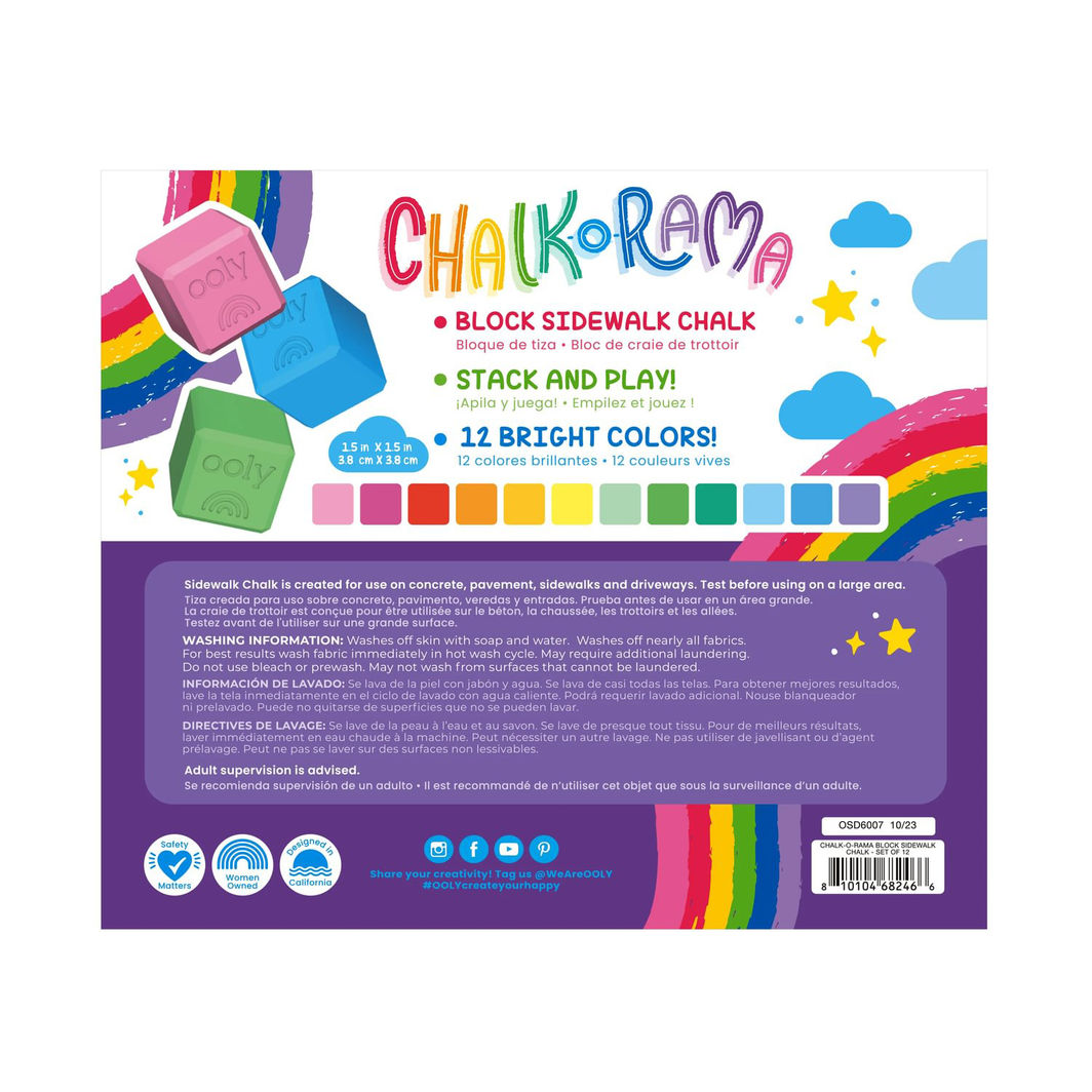 Ooly Gatekritt 12 stk - Chalk-O-Rama Block