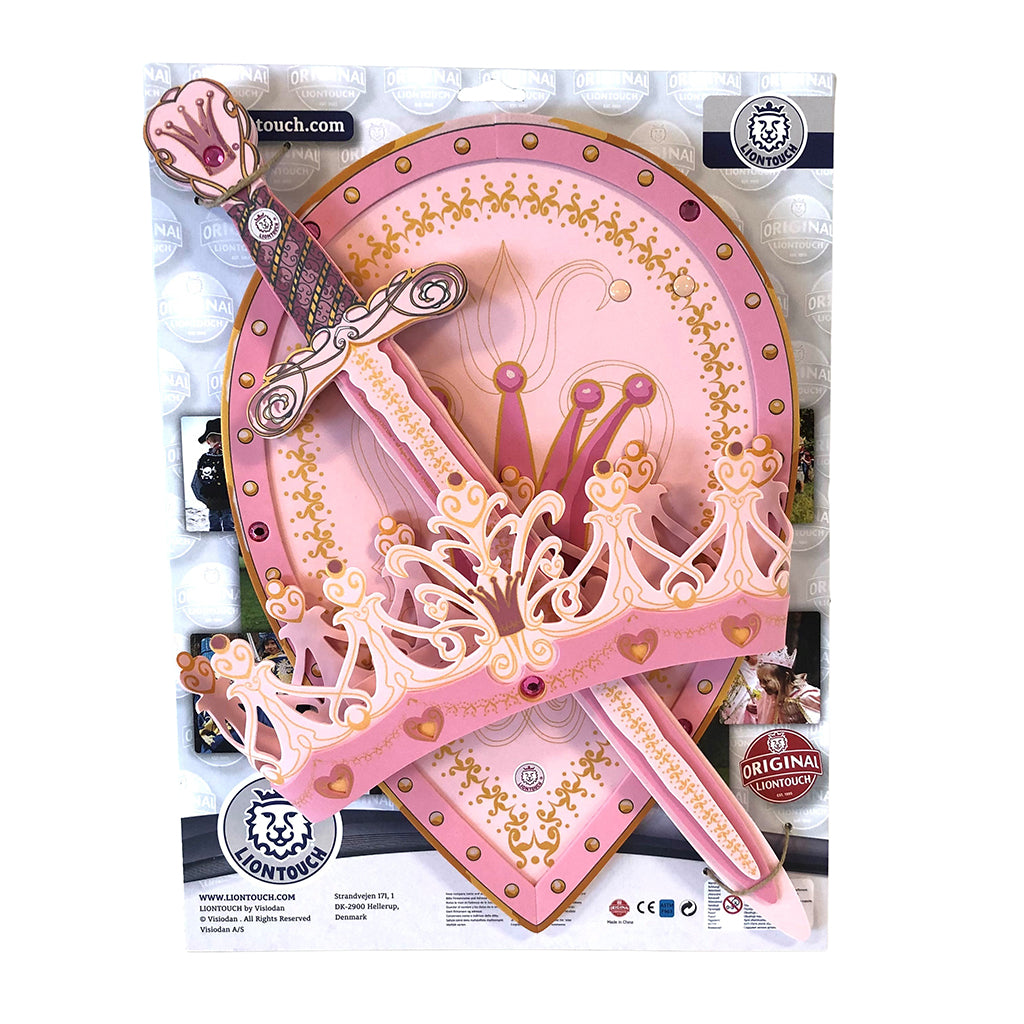 Liontouch Dronningsett m. krone, skjold og sverd, Queen Rosa