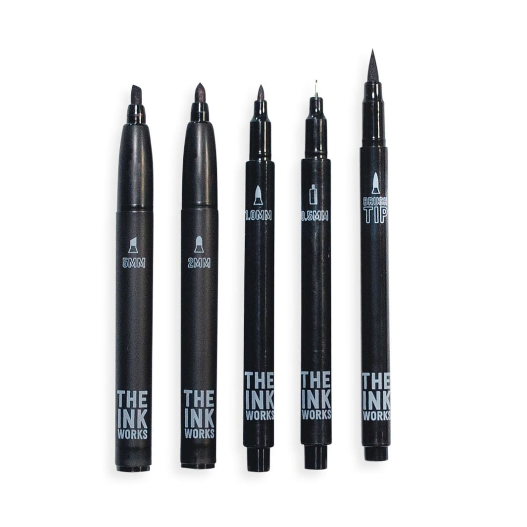 Ooly Sort pen 5 stk,  The Ink Works