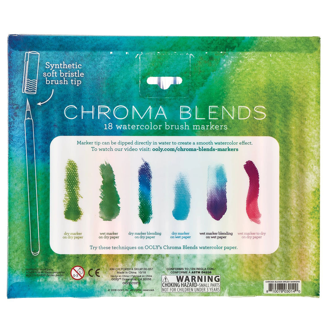 Ooly Penseltusjer 18 stk, Chroma Blends - Vannfarger