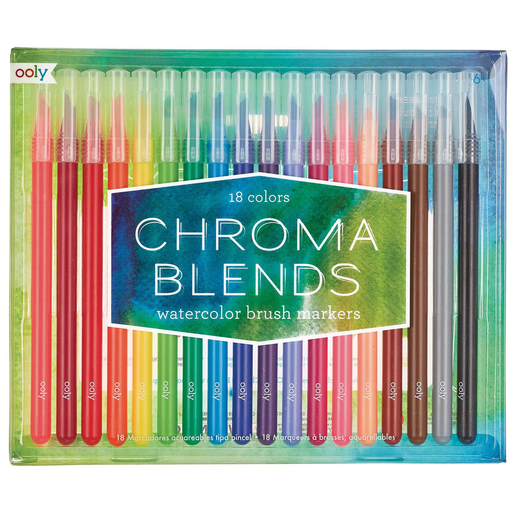 Ooly Penseltusjer 18 stk, Chroma Blends - Vannfarger
