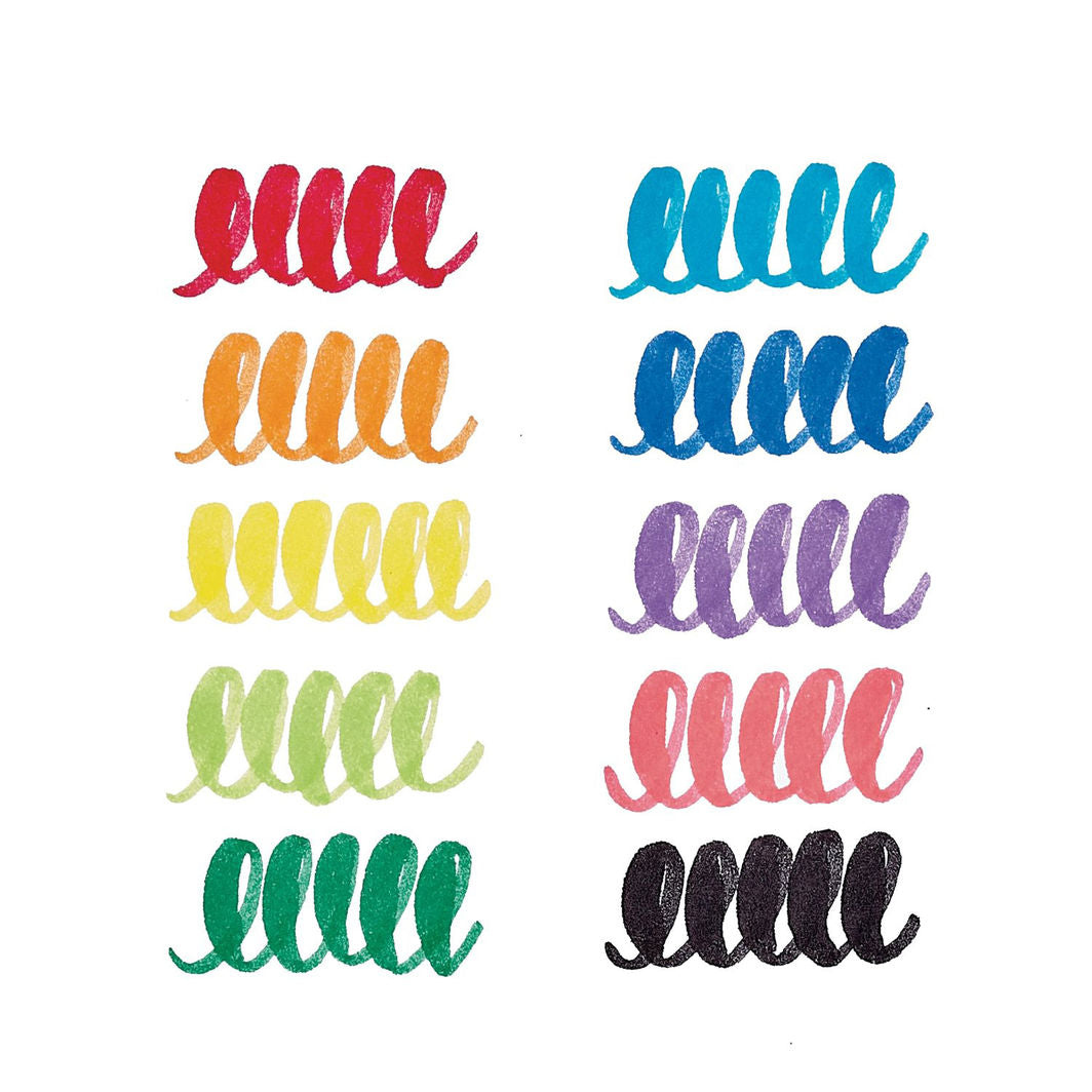Ooly Jumbo penseltusjer 10 stk, avvaskbare - Big Bright Brush