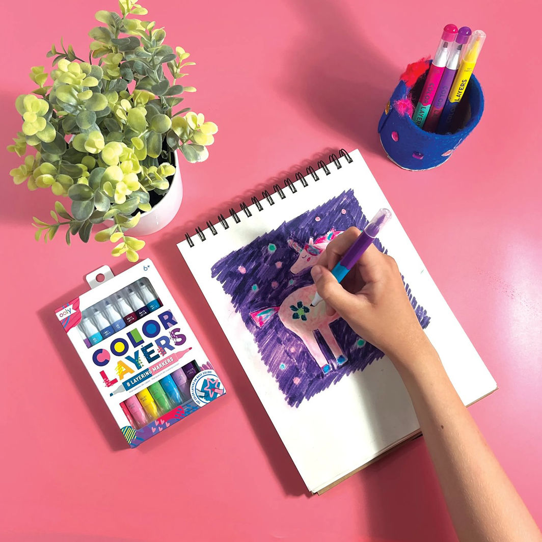 Ooly Tusjer 8 stk, Dobbeltsidet - Lag på lag