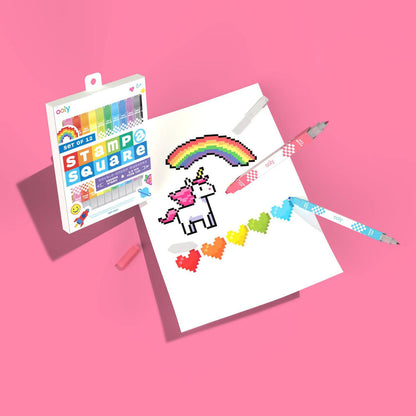 Ooly Tusjer 12 stk, Dobbeltsidig - Stamp a Square