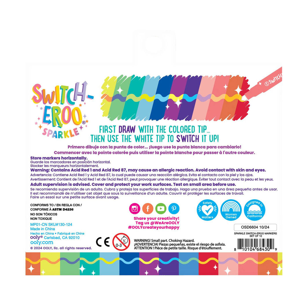 Ooly Trylletusser 12 stk, Switch-eroo Glitter