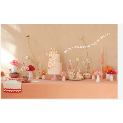 Meri Meri lanterne i rispapir, Mushroom, 3-pakning - UTEN LYSKILDE