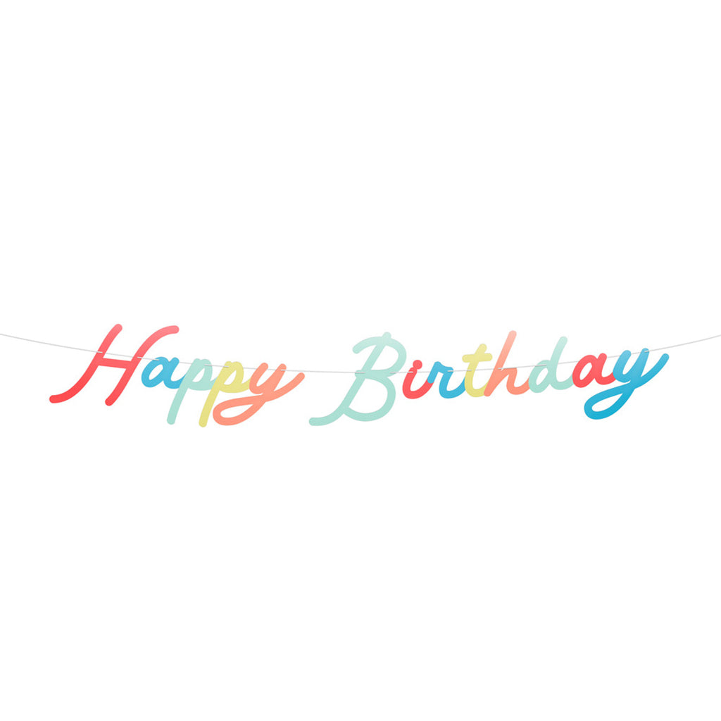 Meri Meri guirlande, Happy Birthday, klare farver, 2.7 meter