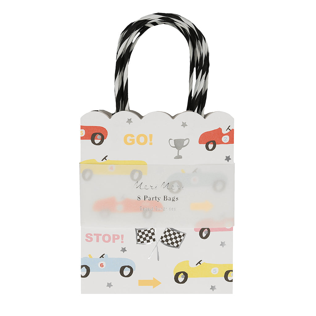 Meri Meri gaveposer, Race car - 8 stk.