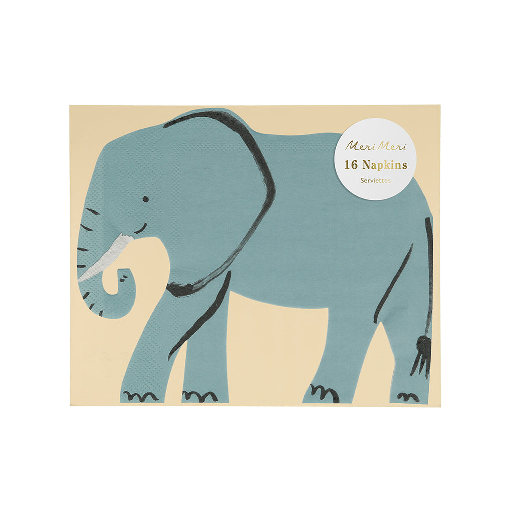 Meri Meri servietter, Elefant - 16 stk.