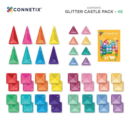 CONNETIX Connetix Glitter Castle Pack - magnetsett