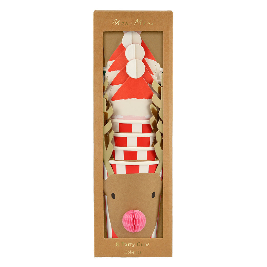 Meri Meri pappkrus, Christmas honeycomb - 8 stk
